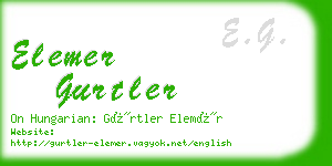 elemer gurtler business card